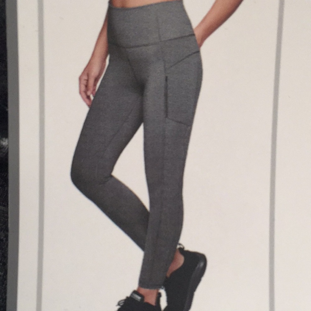 RBX zipper side pocket legging with fleece lined